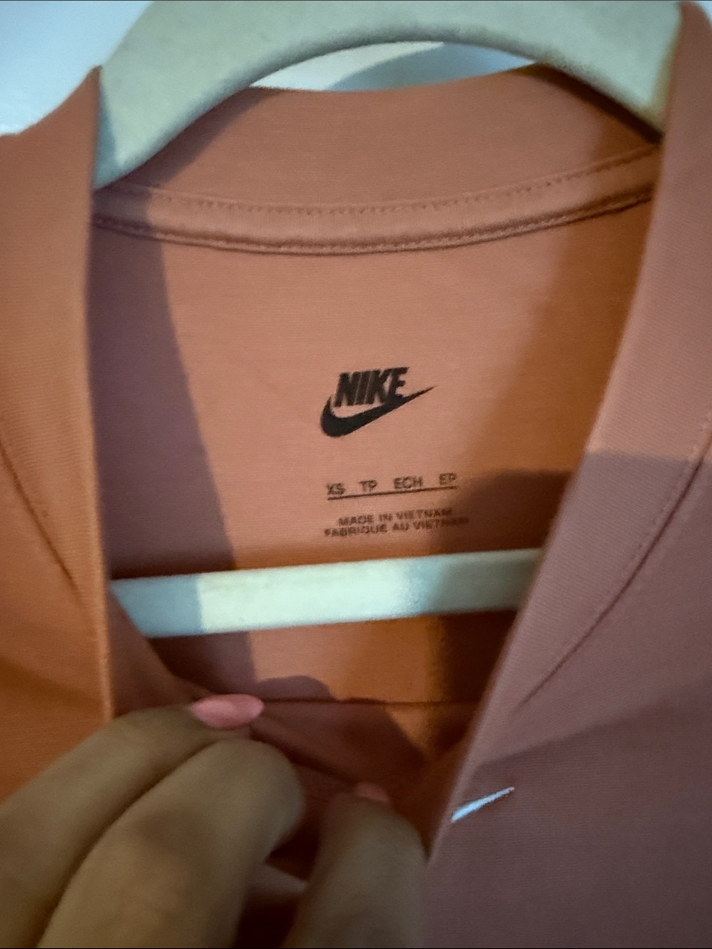 Nike Women’s Rust-Orange Short-Sleeve Midi Dress - Picture 3 of 4